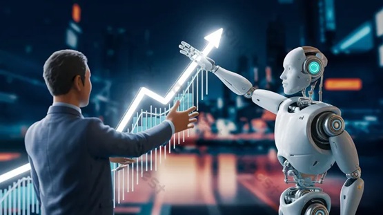 Human and AI collaborating on growth